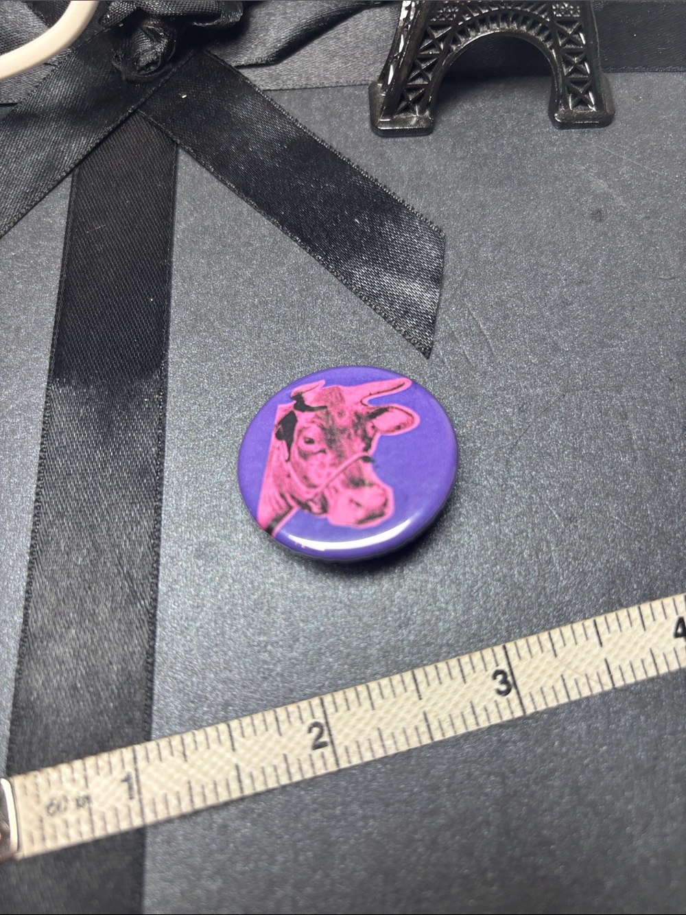 Andy Warhol Famous Pink Cow Pin 1970’s